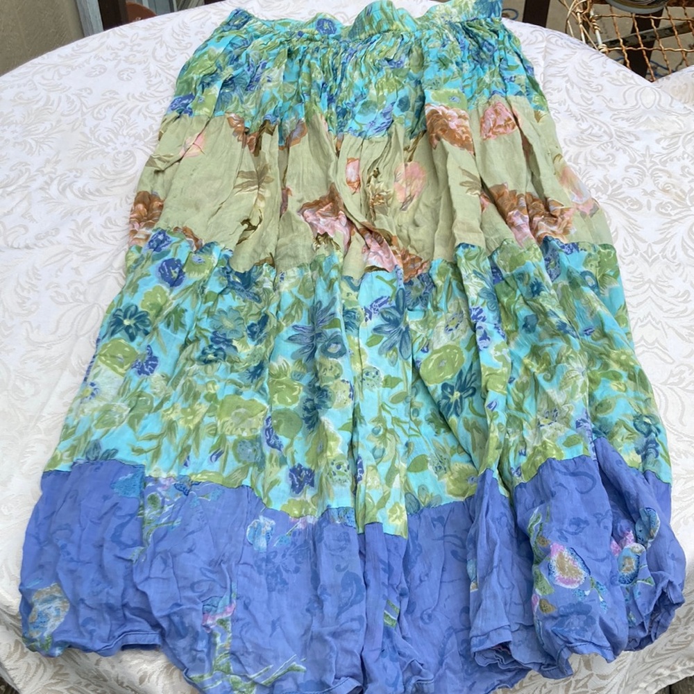 Boho Gypsy Maxi Skirt Large